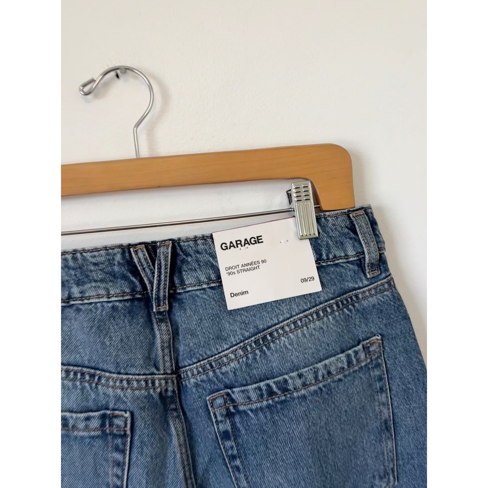 New Garage Droit Années 90 '90s Straight Jeans – Cyrus Blue – Size 9/29 - Picture 6 of 6